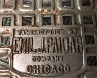 Emil J. Paidar Barber Company, Chicago, IL Barber Chair, Includes Attached Barbers Shaving Swivel Stool