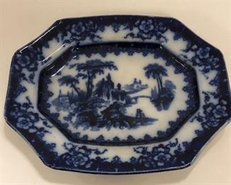 Flow Blue "Troy" Platter