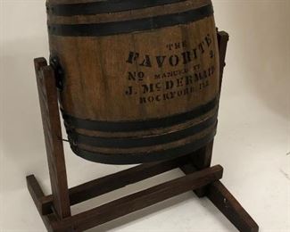 "Favorite" Wooden Barrel Butter Churn