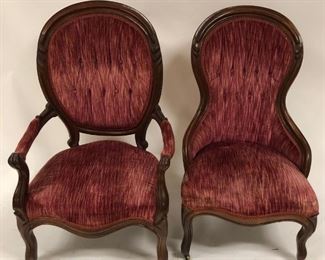 Walnut Parlor Chairs