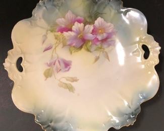 RS Prussia Floral Plate, Red Star Mark