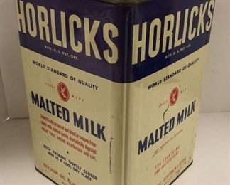 Large Horlicks Malted Milk Advertising Tin