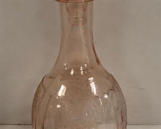 Pink Depression "Mayfair" Decanter Bottle