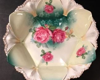 RS Prussia Floral Bowl, Red Star Mark