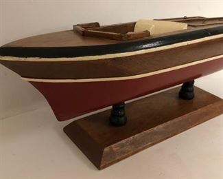 Handmade Wooden Speed Boat