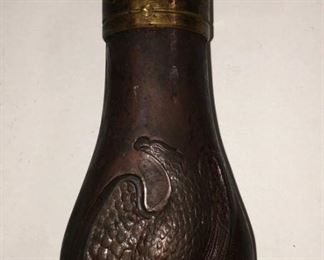 Small Copper Pistol Flask W/ Eagle