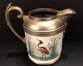 Decorated Granite & PewterCreamer