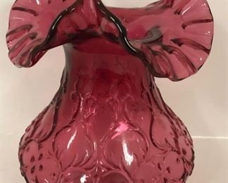 Fenton Cranberry Vase