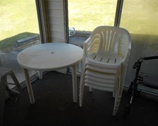Plastic Outdoor Table and Chairs