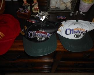Leather Green Bay Packers Hats with Tags