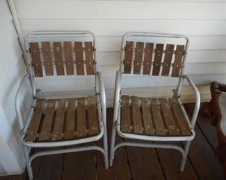 Wood Slat Chairs (Not Folding)