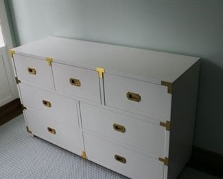 Asian Style white and brass bureau $1,250 DRASTICALLY REDUCED TO 225!! 
