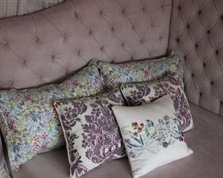 Pillows are priced separately depending on the size and fabric. They are all custom-made. ALL PILLOWS DRASTICALLY REDUCED! 