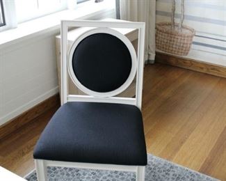 2 black and white Salon side chairs Each $275. REDUCED TO $200 EACH! THERE ARE TWO OF THEM 