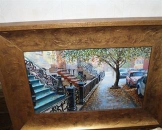 Original Framed oil on canvas "Hoboken" in a gorgeous frame by Hoboken artist. $650 