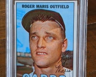 1967 Topps Roger Maris Card; PSA 9 (OC)
