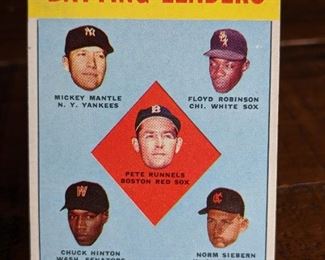 1963 '62 AL Batting Leaders Card, Mickey Mantle, etc.
