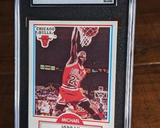 1990 - 1991 Fleer #26 Michael Jordan Chicago Bulls Card; SGC 9 Mint
