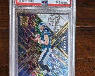 2016 Panini Donrus Elite Carson Wentz Black Edition Rookie Card #106/199; PSA 10 Gem Mint
