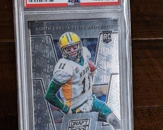 2016 Panini Prizm Draft Picks Carson Wentz #127 Rookie Card; PSA 9 Mint
