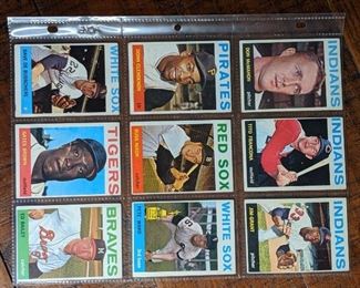 Group of (9) 1964 Topps Baseball Cards
