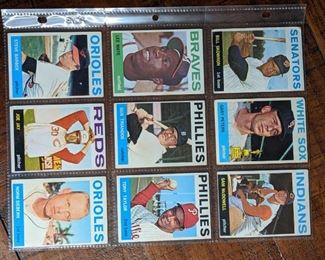 Group of (9) 1964 Topps Baseball Cards
