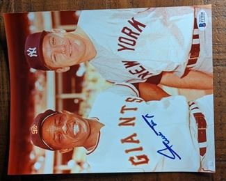 Willie Mays Hand-signed 8x10 Color Photo; Beckett COA
