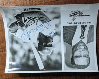 Clete Boyer and Willie Crawford Hand-Signed Autographed 8x10 Photos
