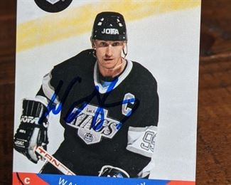 1990 - 91 Pro Set Wayne Gretzky Signed / Autographed Hockey Card; COA
