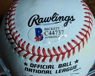 Harmon Killebrew Hand-Signed Official National League Baseball; Beckett Authentication
