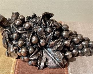 Item 384:  Sterling Silver Grapes, weighted - 6.5" x 2.5": $145