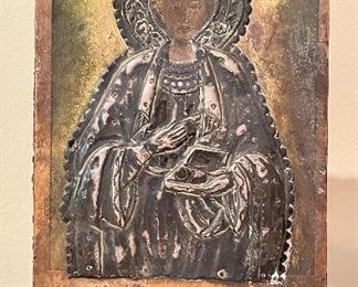 Item 401:  Religious Icon on Stand - 4.25" x 6.75": $45