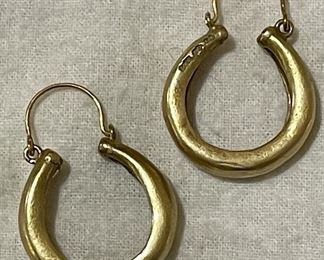 Item 451:  Gold Tone Hoop Earrings:  $14