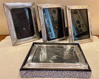 Item 487:  (4) Sterling Silver Frames (NIB) - 7.5" x 5.5": $65 each (ONE FRAME IS SOLD)