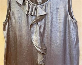 Item 519:  Etro Silver Silk Shirt:  $65