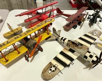Item 544:  Model Vintage Airplanes: $28 ea (yellow and black and white stripe are sold!)