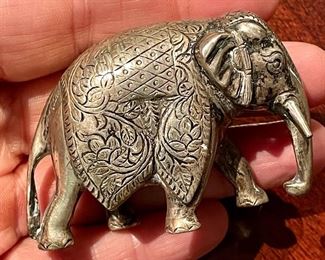 Item 61:  Sterling Elephant - 1.75":   $150