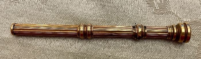 Item 565:  Esterbrook and Co. Antique Propelling Pen/Fountain Pen (No. 267) with Amber Seal: $85