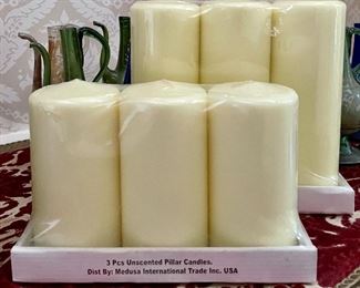Item 568:  Lot of Candles, (3) 6" and (3) 9", unscented: $24