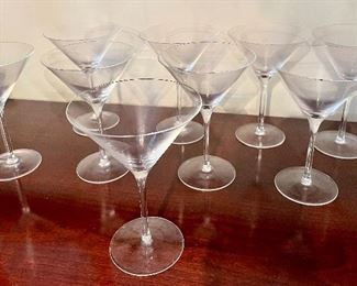 Item 575:  (9) Martini Glasses:  $18