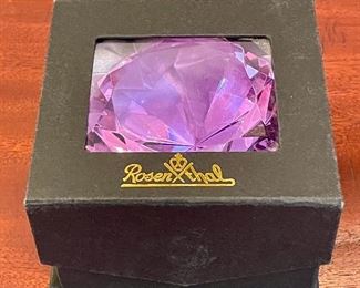 Item 25:  Rosenthal Crystal Diamond Paperweight:  $34