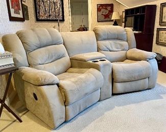 Item 79:  Suede Cloth TV Recliners:  $450 for set