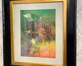 Item 106:  Framed Abstract Print:  $75