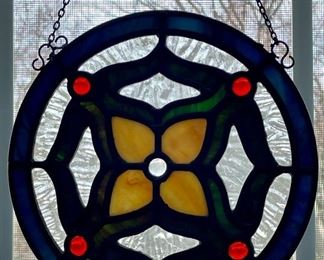 Item 122:  Stained Glass Window Hanging - 8.5":  $75