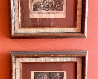 Item 137:  The Triumph of Tamerlane Engraving (top) - 13.75" x 11.75":   $75                                                                                                          Item 138:  Charles XII Engraving (bottom) - 13.75" x 11.75": $75                
