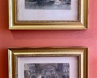 Item 139:  "State Prison" Engraving (top) - 12.75" x 10.5":   $85                                                                                             Item 140:  "The Mosque of Sultan Achmet" (bottom) - 12.75" x 10.5": $85