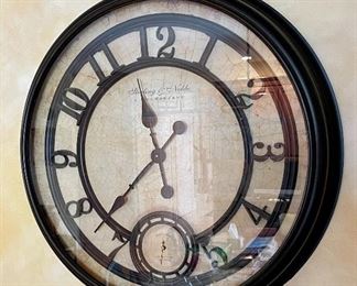 Item 204:  Giant Sterling & Noble Wall Clock - 29" x 29":  $75
