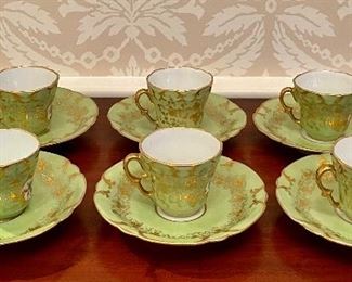 Item 220:  Antique French Porcelain Demi Tasse Tea Set:  $125
