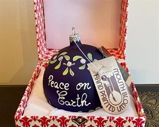 Item 231:  Hand Painted Christmas Ornament:  $14