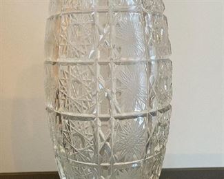 Item 234:  Pressed Glass Vase - 3" x 8":  $18